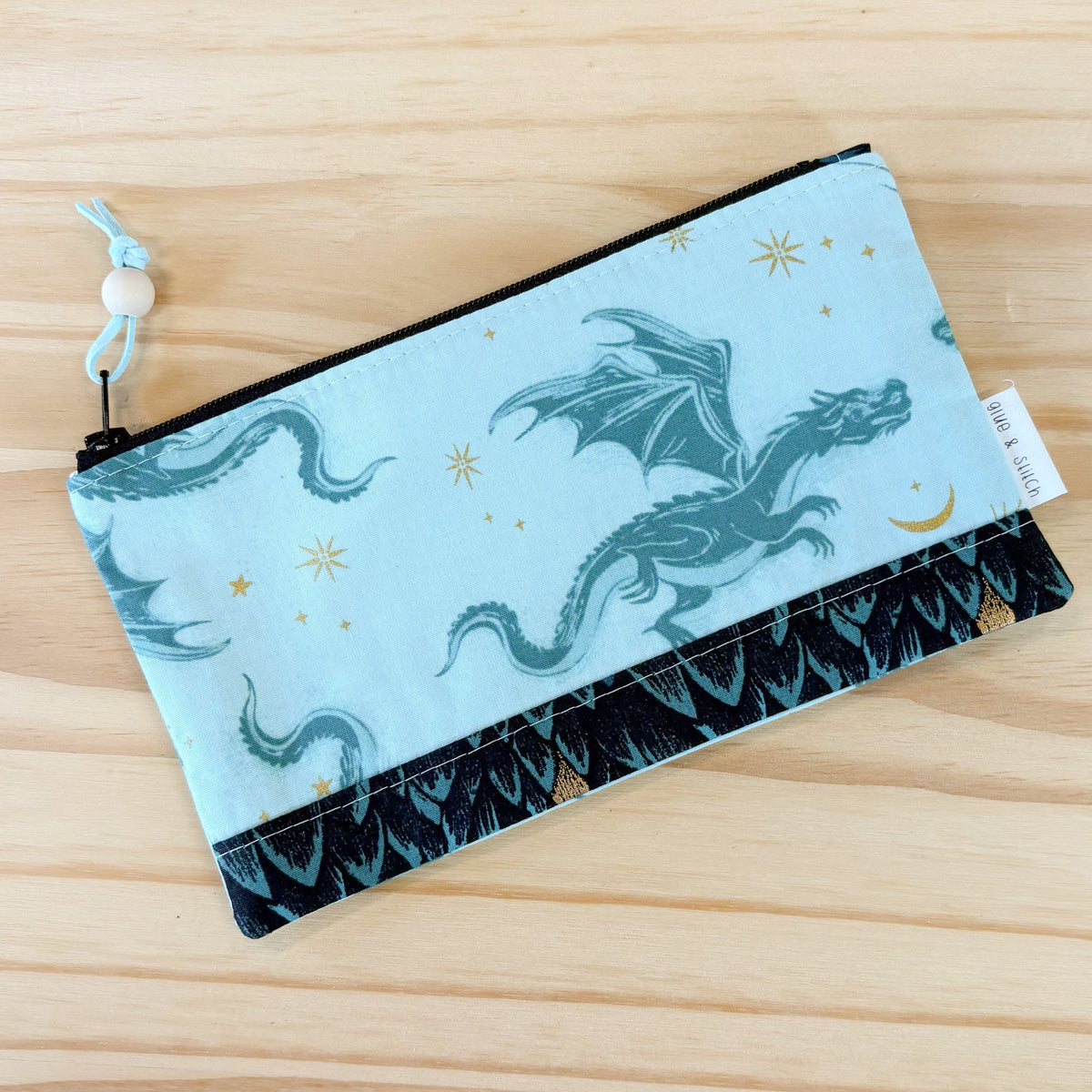 Pop Star Zip Pouch -  Fireglow Blue Dragons