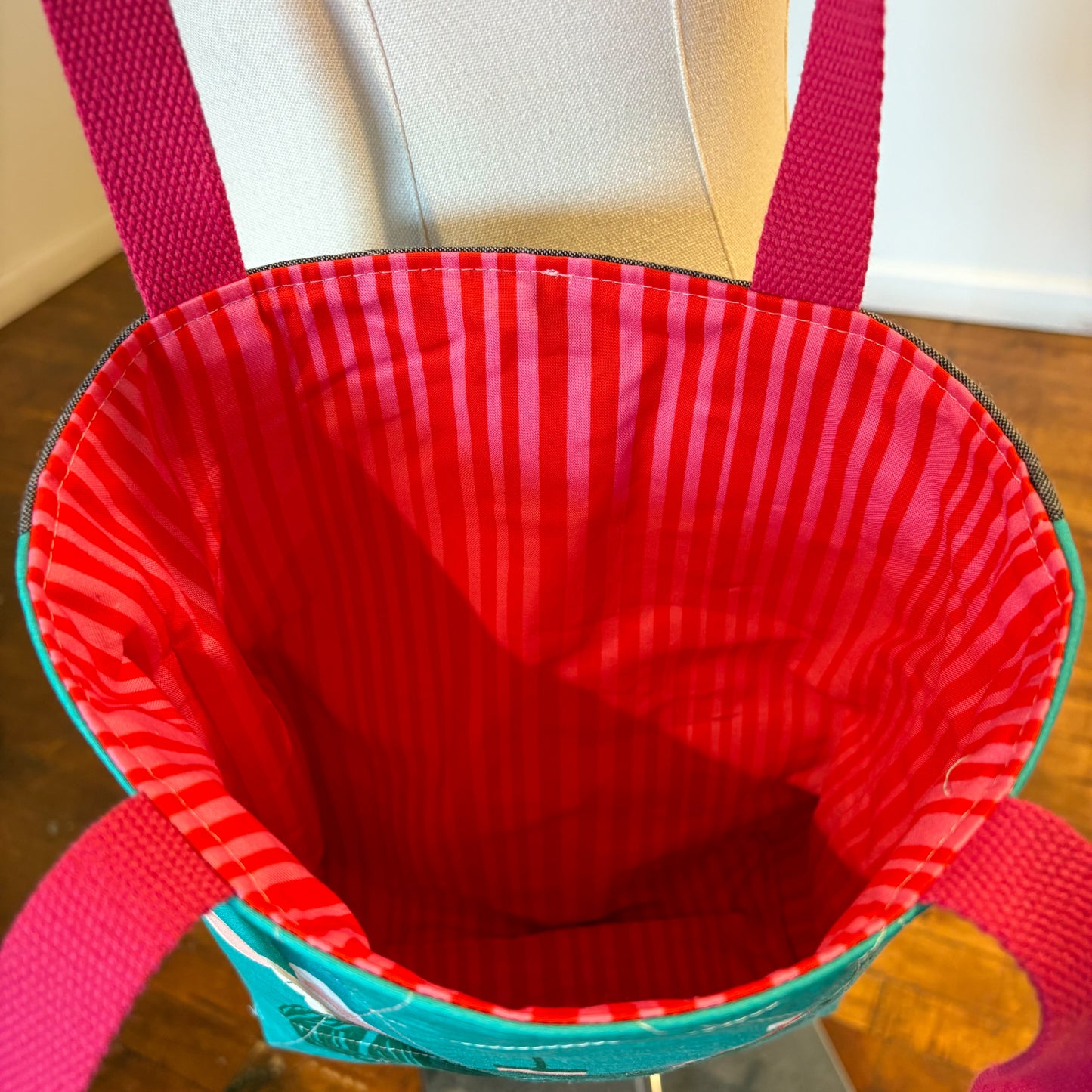 Knit and Nibble Small Quilted Tote