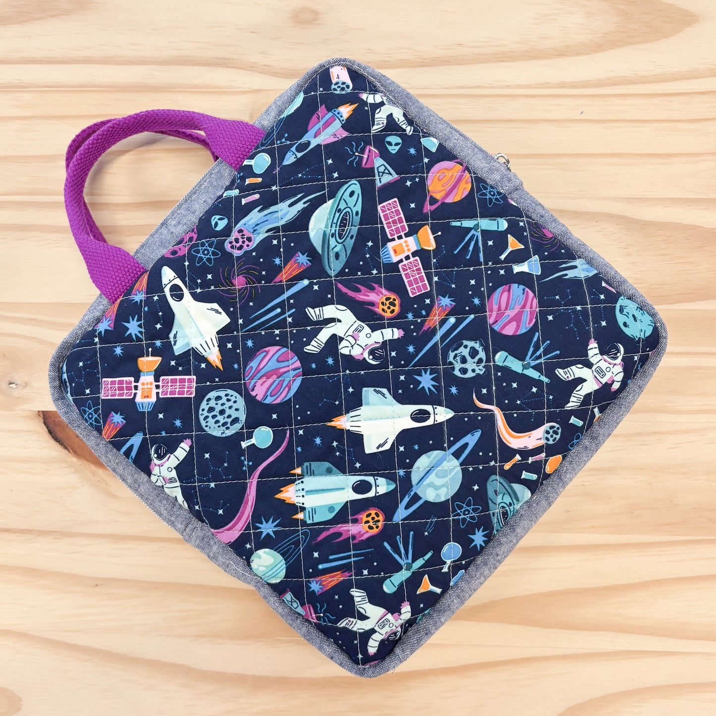 Fair and Square Clear Front Organizer Tote in Rocket Science