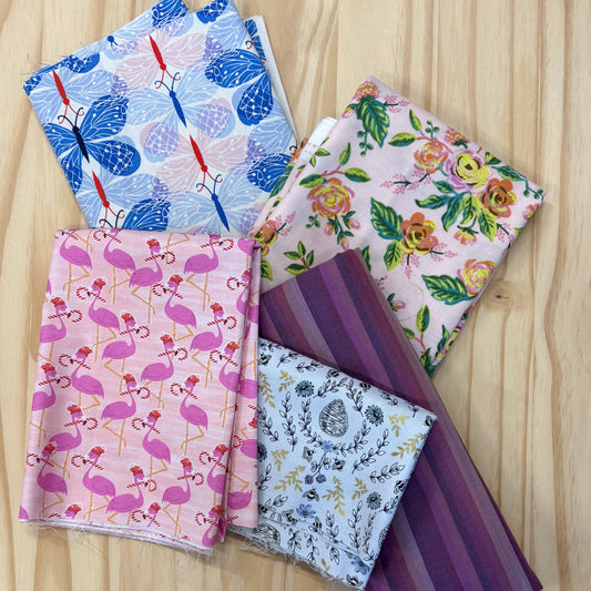 Fabric Destash Scrap Quilting Cotton Bundles, Pre-Made and Sold by Weight - Volume 2