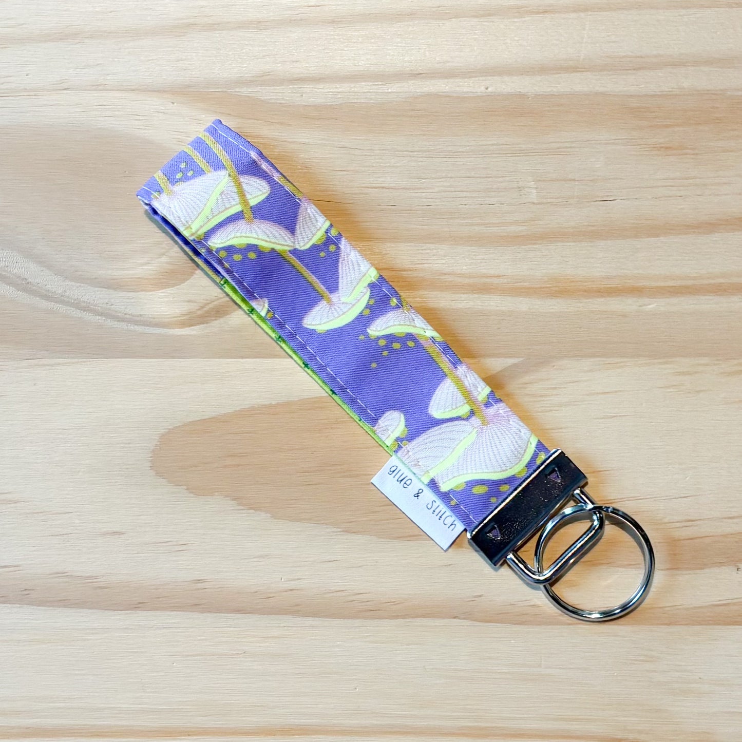 Purple Garden Glow Mushroom Key Fob