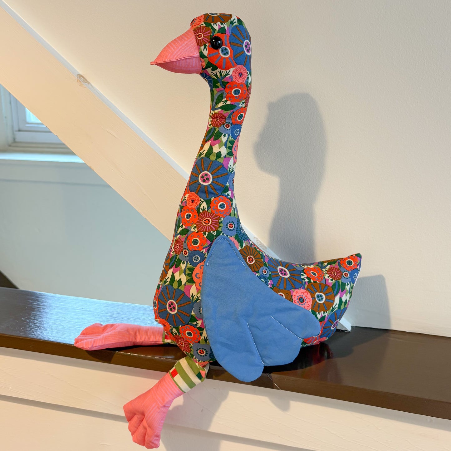 Claudia the Drama Goose – Handmade Plush Decoration