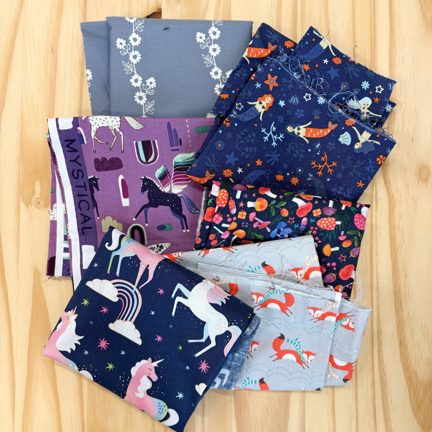 Fabric Destash Scrap Quilting Cotton Bundles, Pre-Made and Sold by Weight - Volume 1