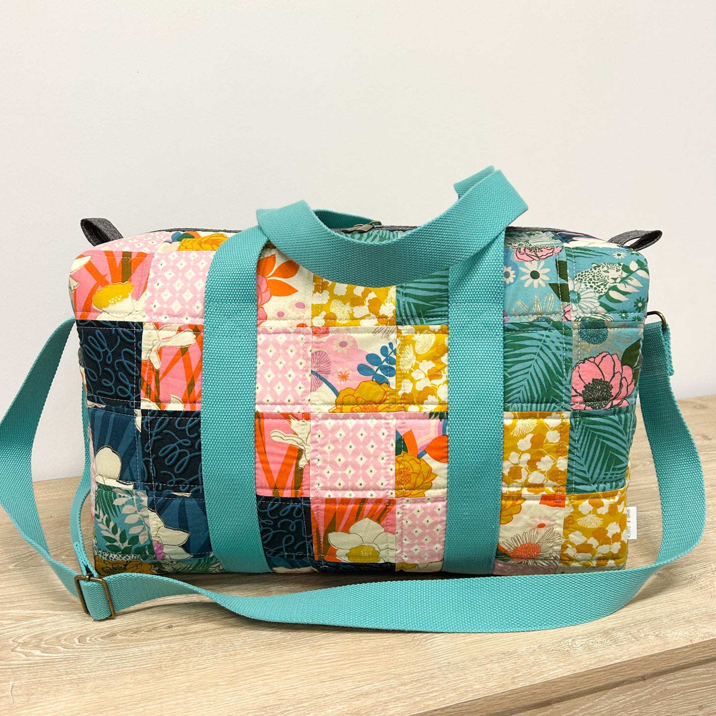 Mini Patchwork Duffle in Teal Reverie