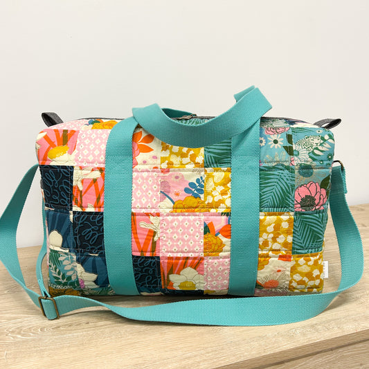 Mini Patchwork Duffle in Teal Reverie
