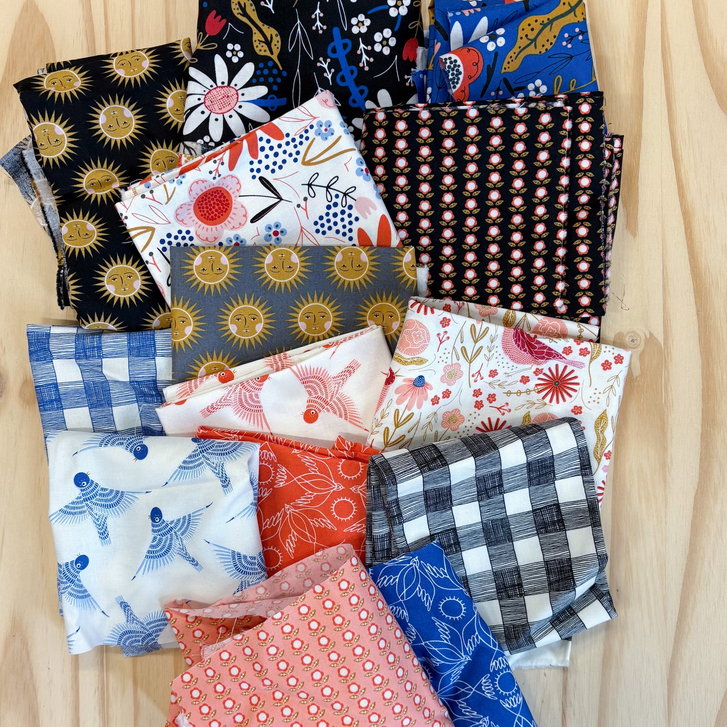 Fabric Destash Scrap Quilting Cotton Bundles, Pre-Made and Sold by Weight - Volume 1