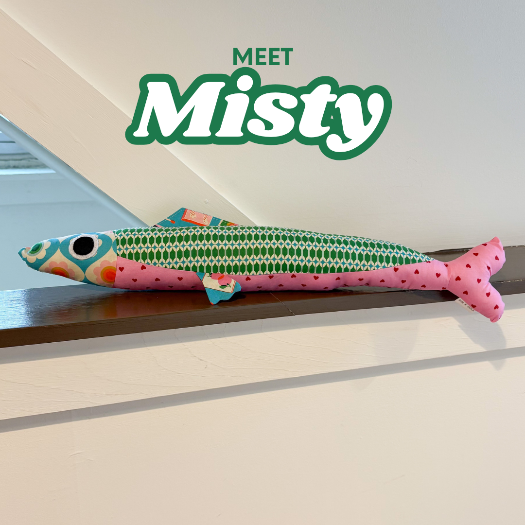 Stuffed 24" Sardine Pillow - Misty