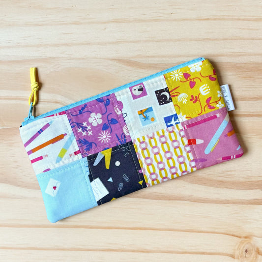 Quilted Patchwork Zip Pouch – Salutations Collection