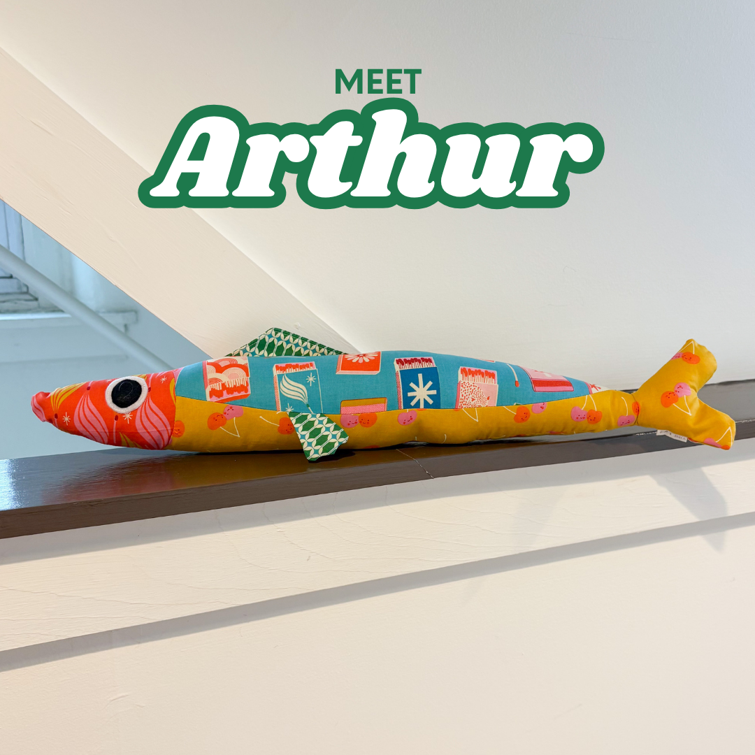 Stuffed 24" Sardine Pillow - Arthur