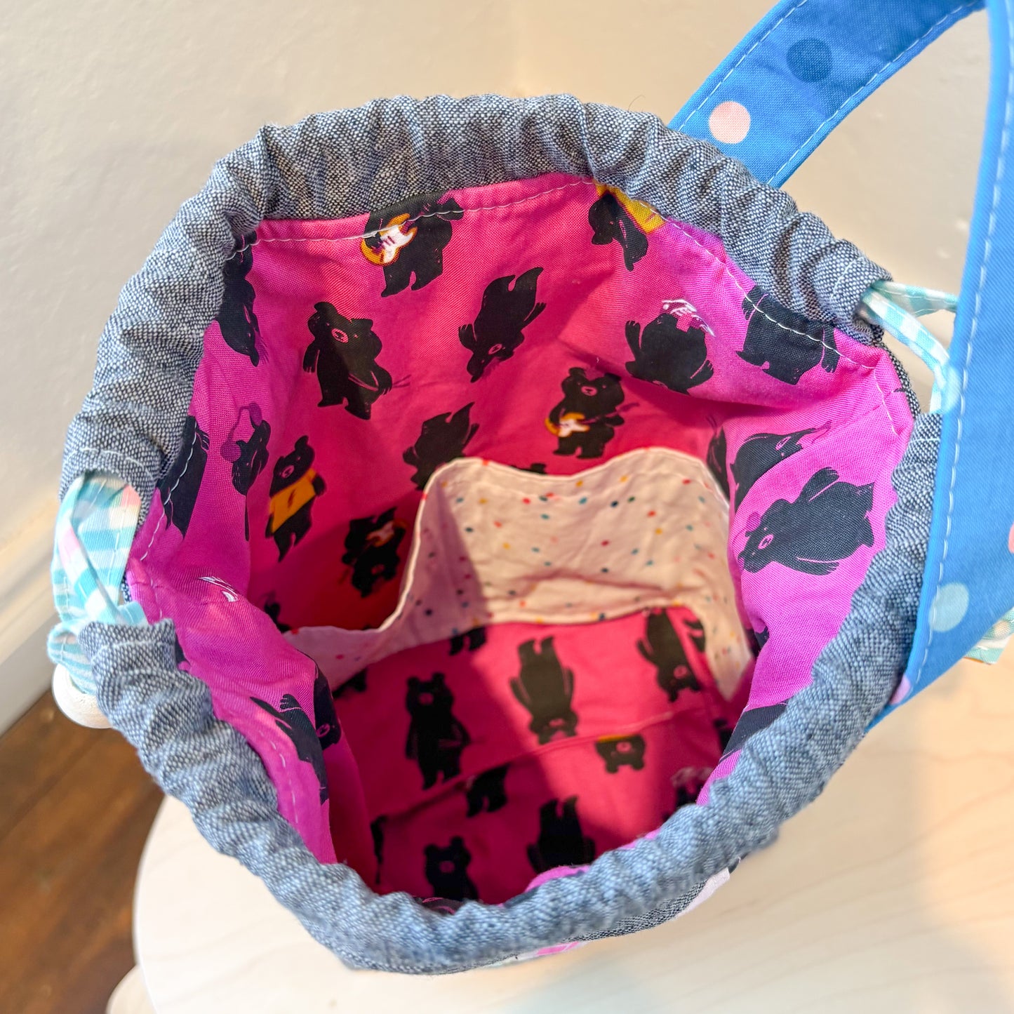 Patchwork Crafty Sack – Small Project Bag