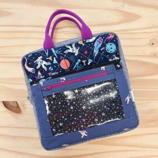 Fair and Square Clear Front Organizer Tote in Rocket Science