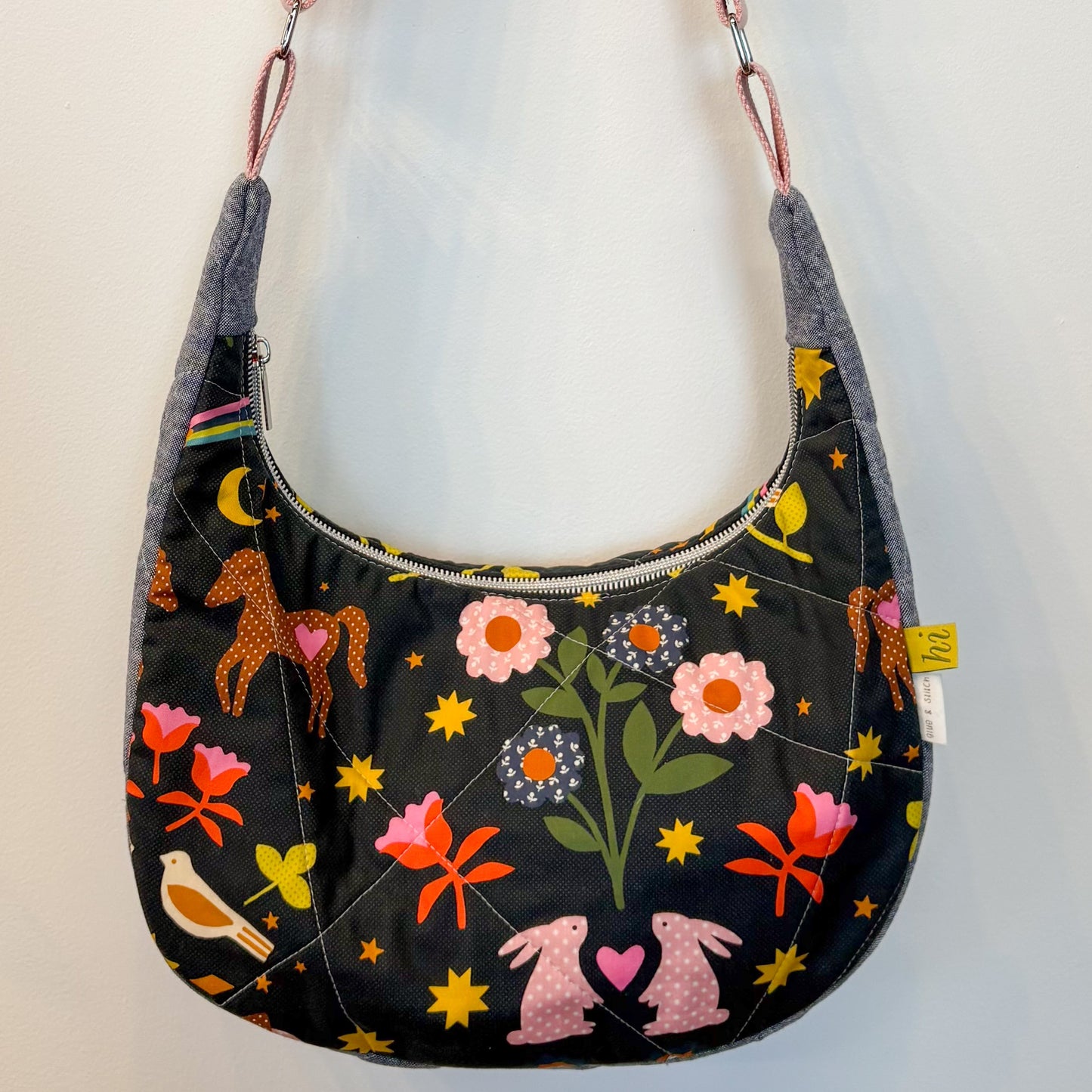 Crescentwood Quilted Crossbody in Mystic Fable