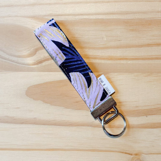 Purple Palm Leaf Key Fob