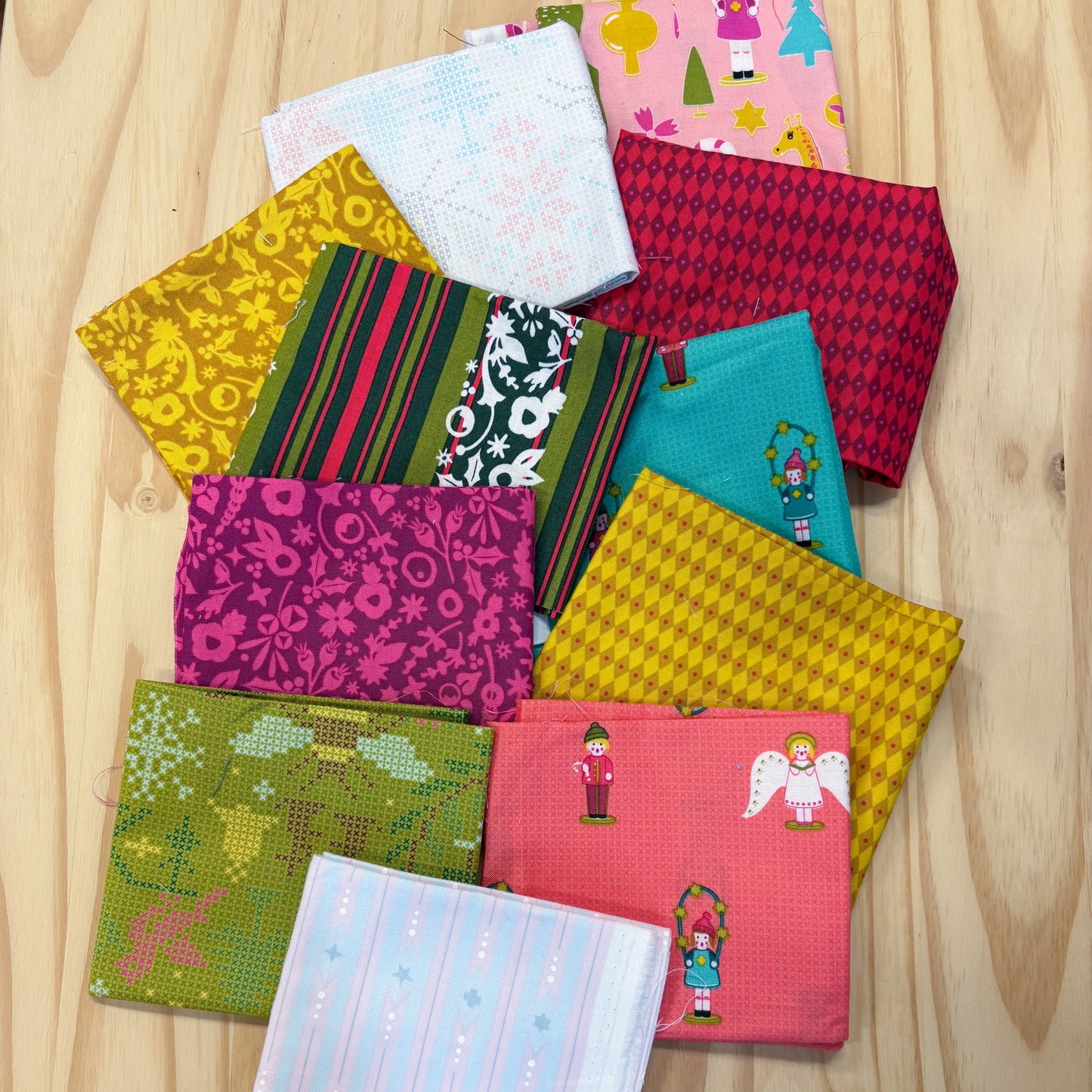 Fabric Destash Scrap Quilting Cotton Bundles, Pre-Made and Sold by Weight - Volume 2