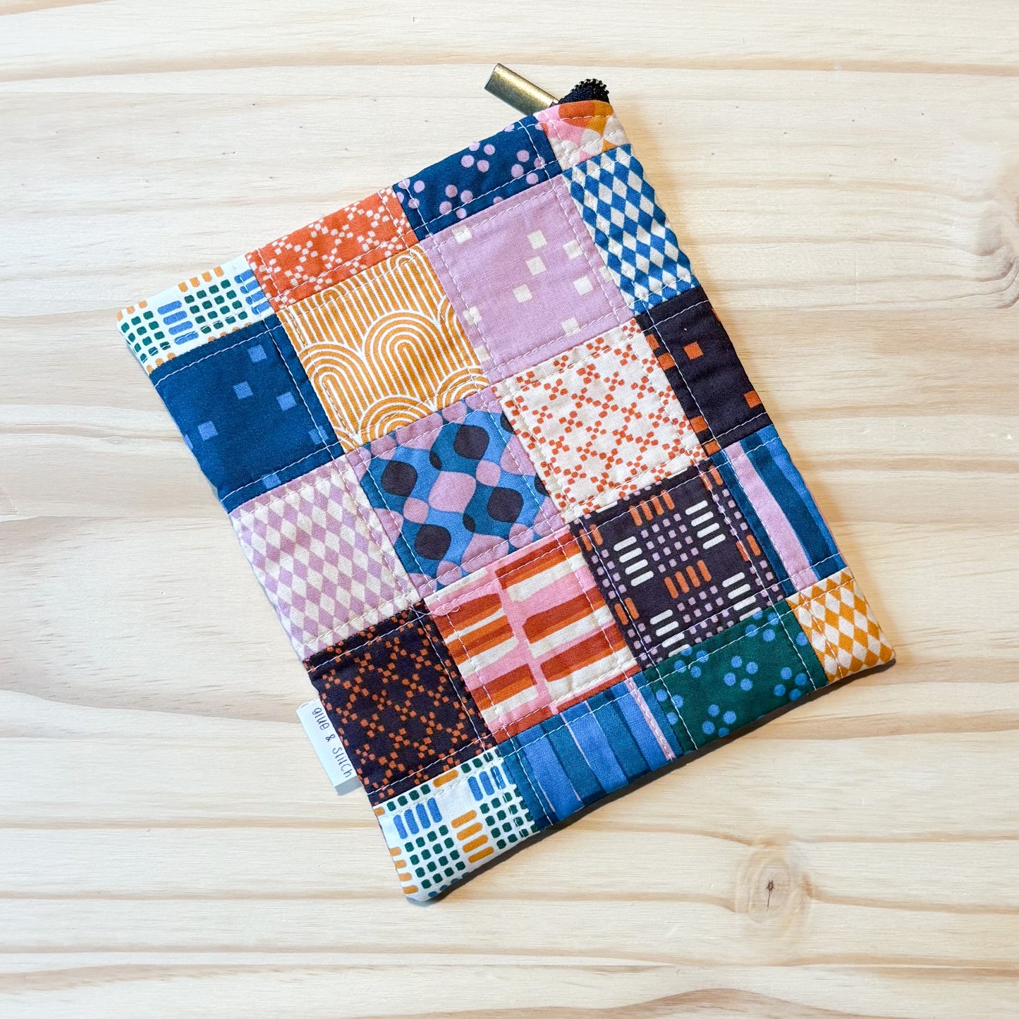 Patchwork E-Reader Sleeve in Geometry