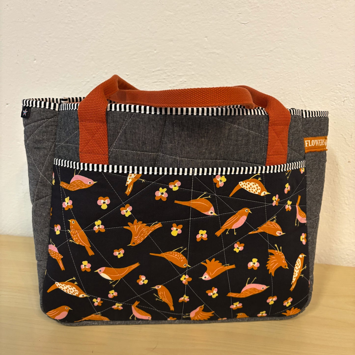 Night Garden Stitch and Stash Tote