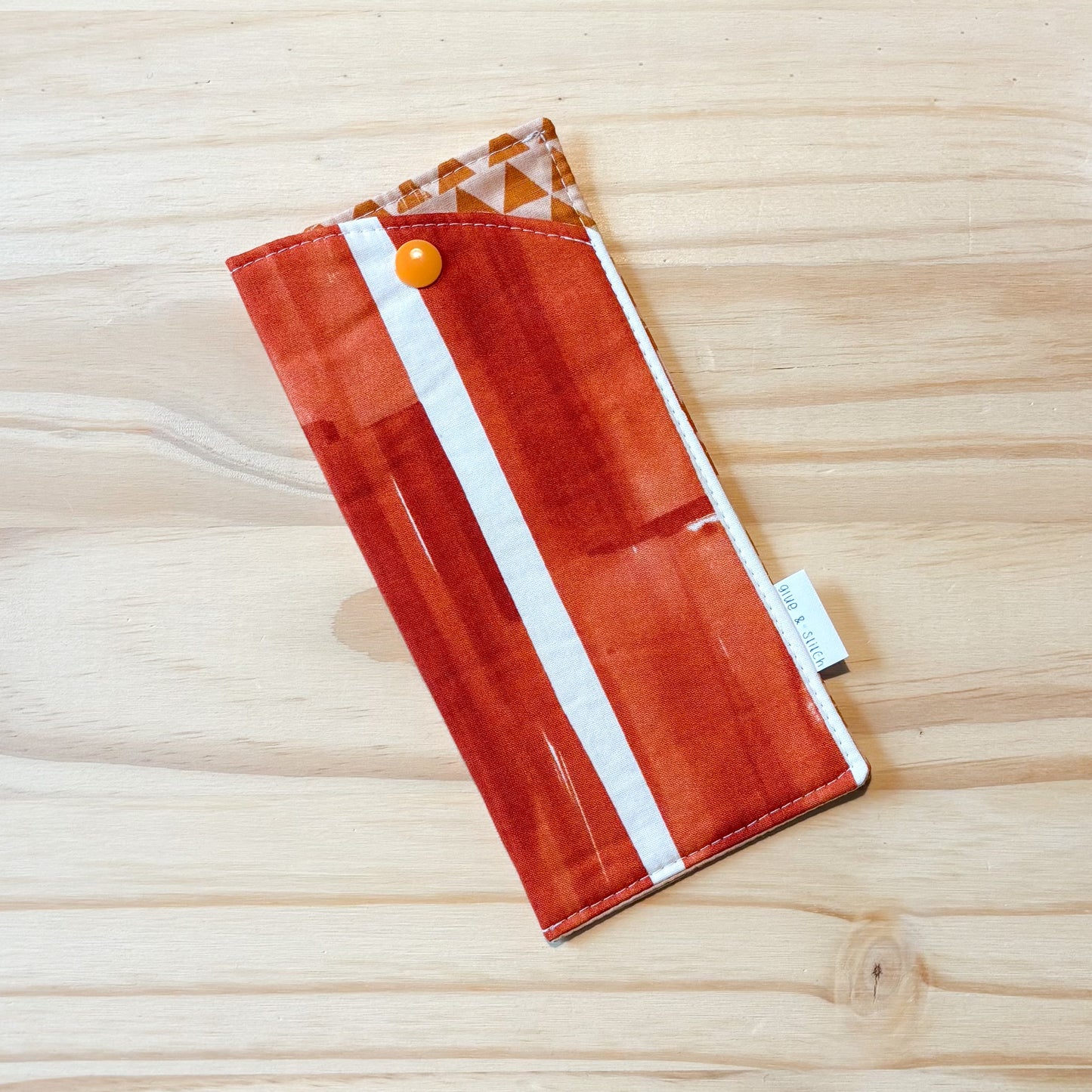 Soft Slim Eye Glass Case in Cayenne Stripes