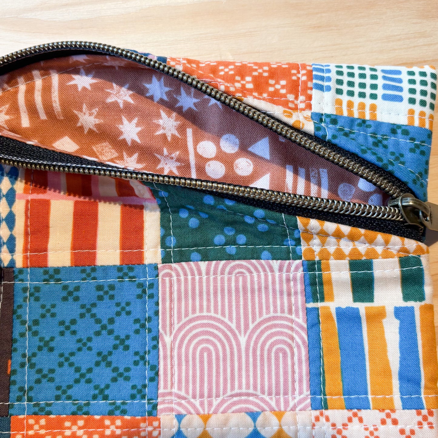 Patchwork E-Reader Sleeve in Geometry