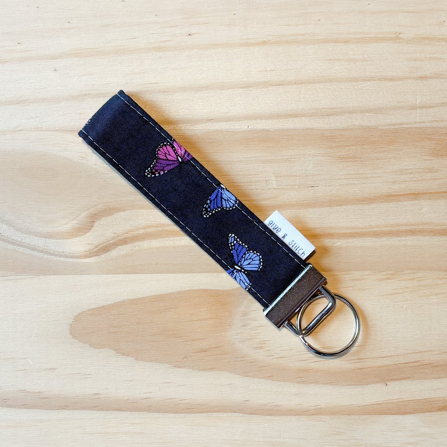 Rainbow Butterflies Key Fob