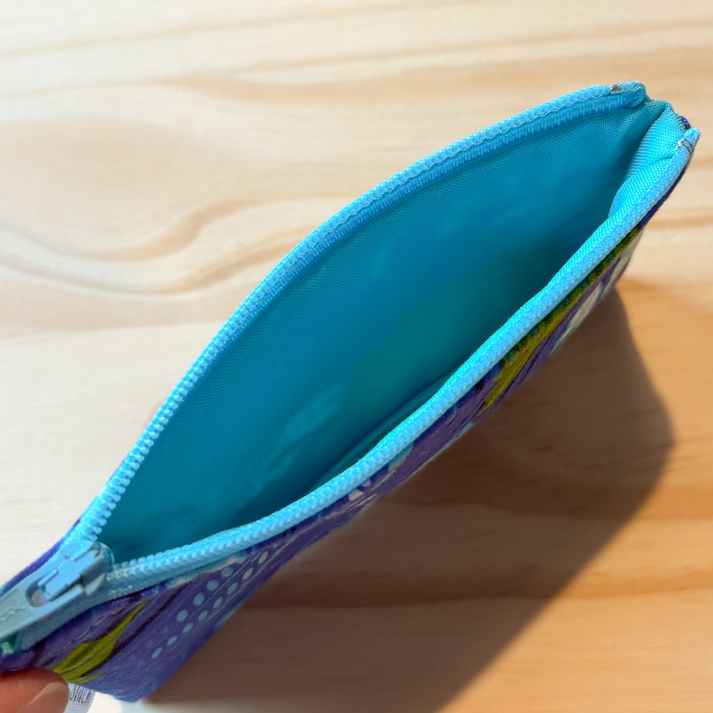 Purple and Turquoise Jelly Fish Coin Pouch