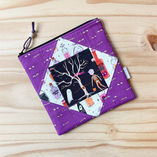 Boo Crew Quilted Zipper Pouch