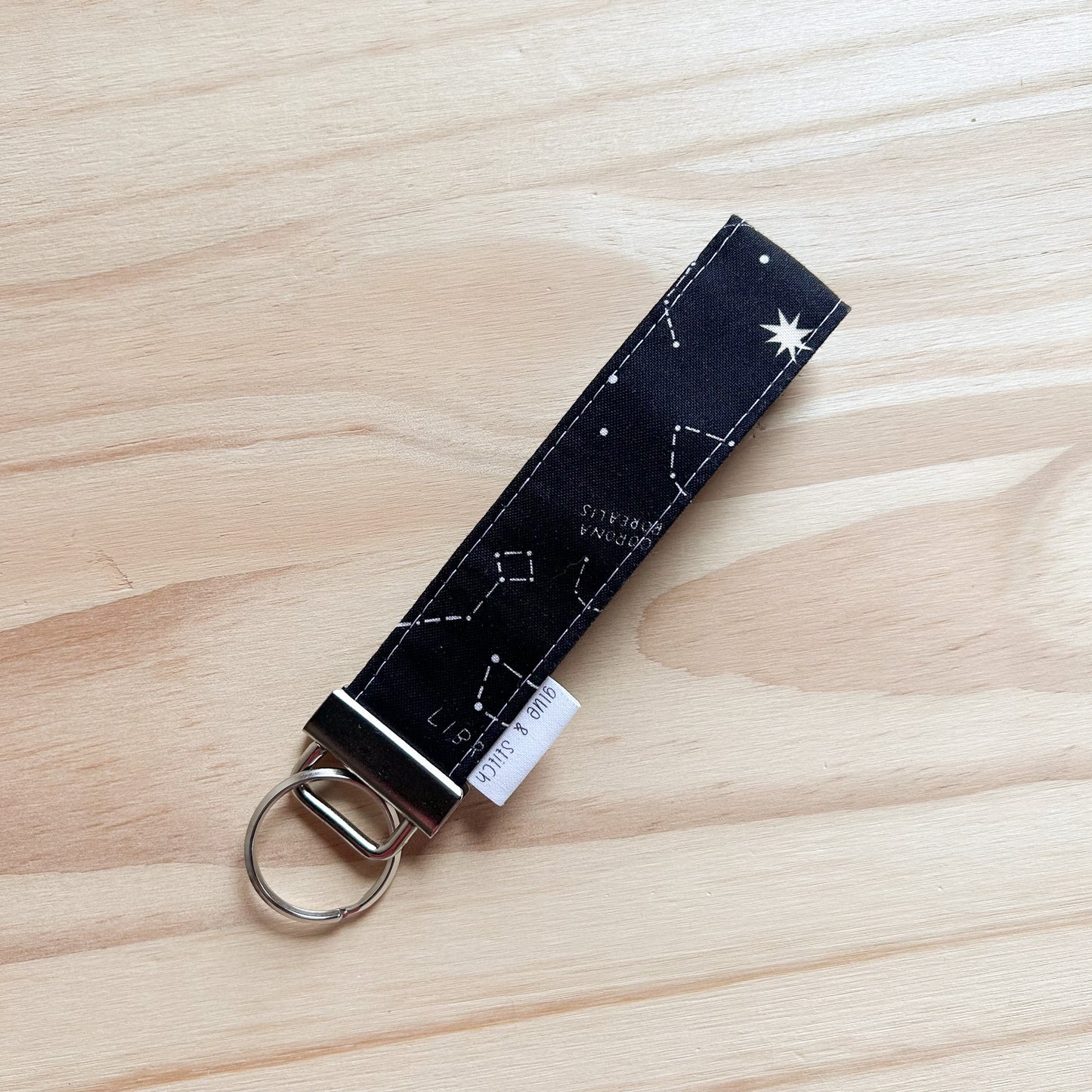 Black Celestial Constellation Key Fob