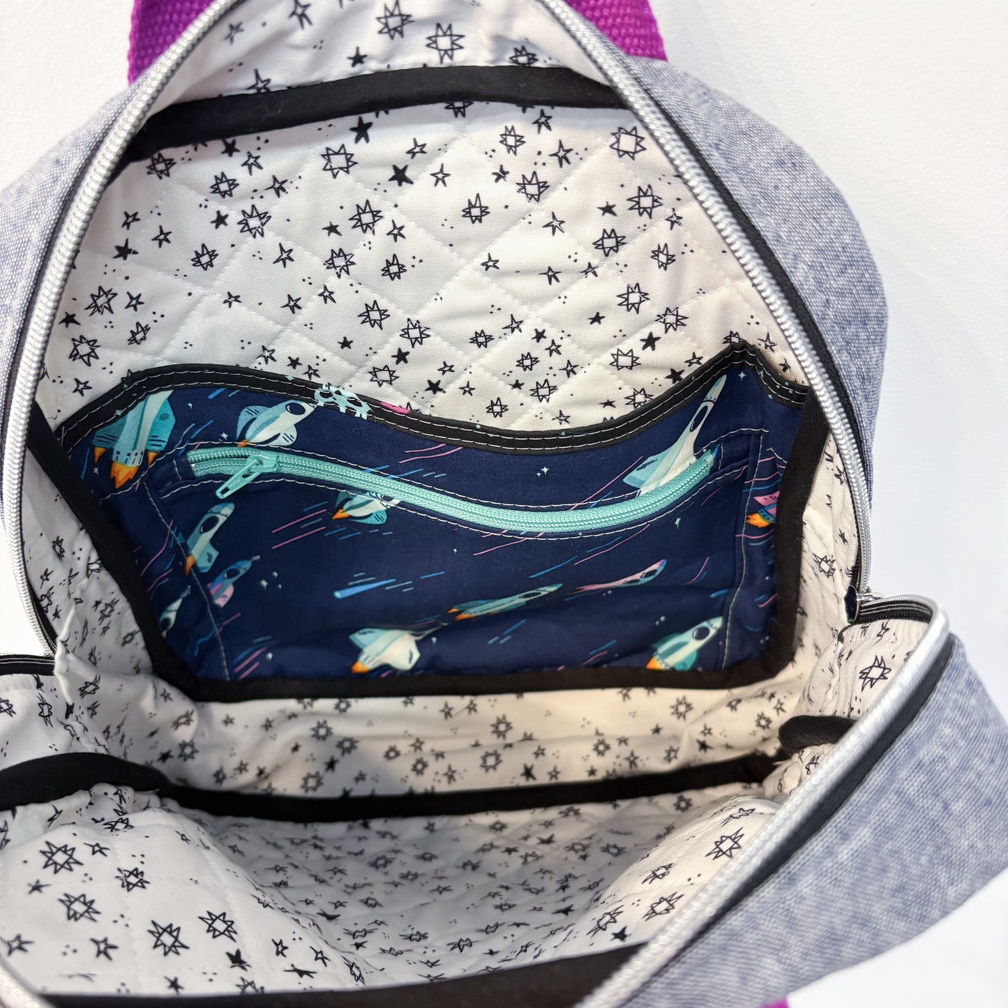 Fair and Square Clear Front Organizer Tote in Rocket Science