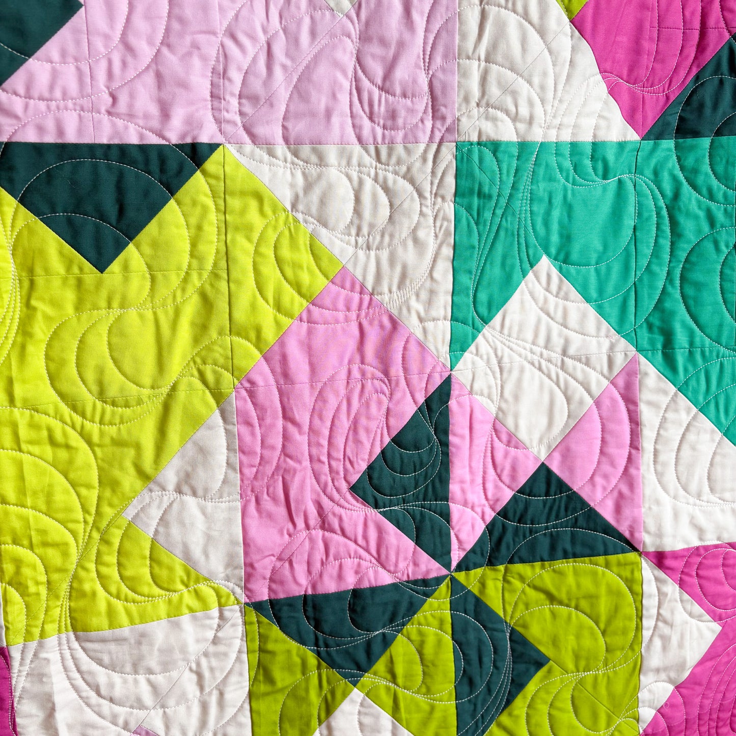 Wind Tunnel in Confetti - Baby Quilt