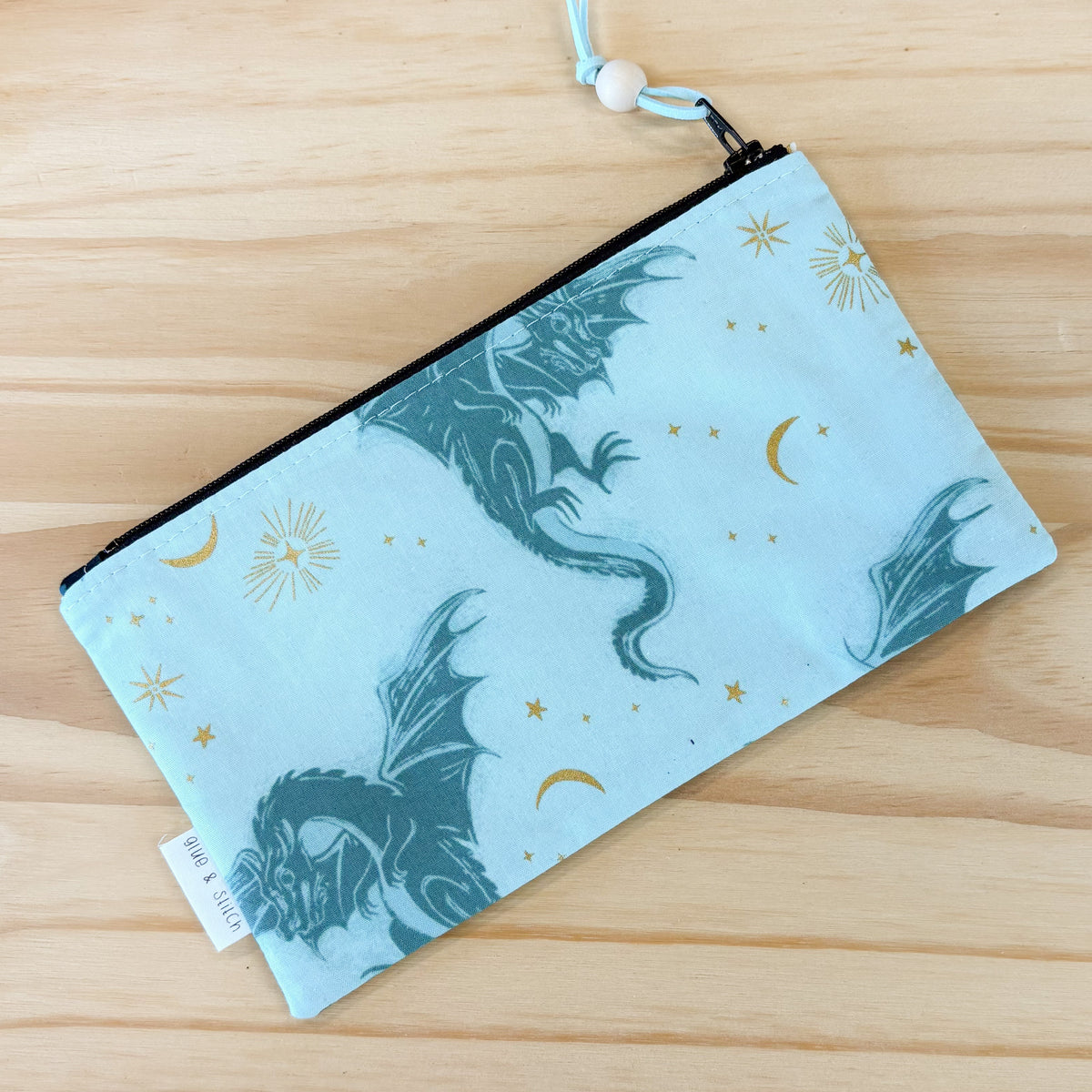 Pop Star Zip Pouch -  Fireglow Blue Dragons