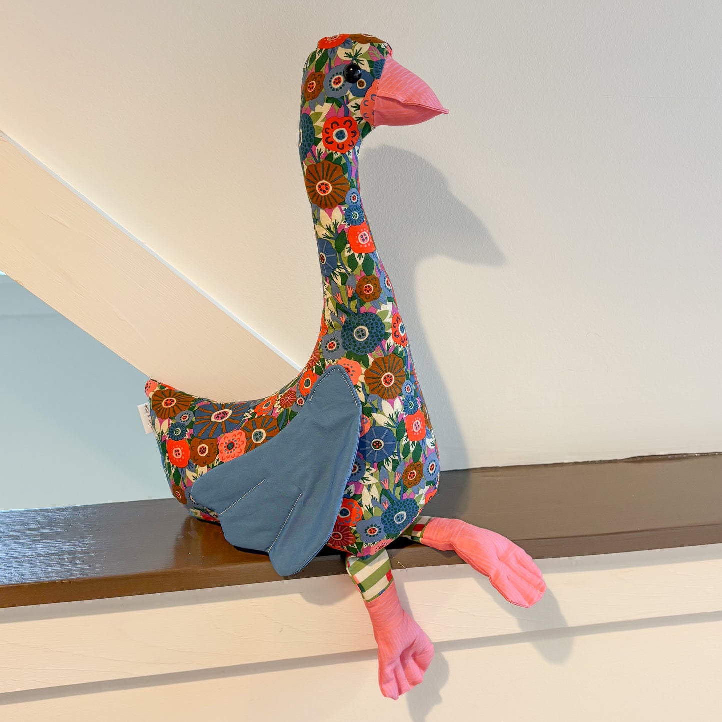 Claudia the Drama Goose – Handmade Plush Decoration