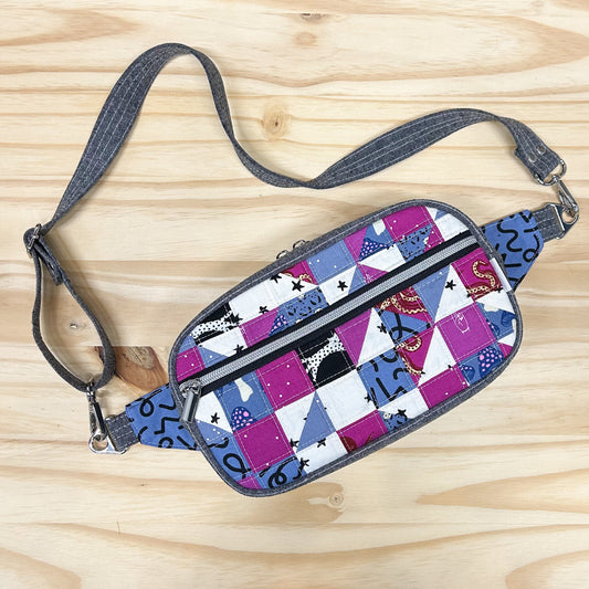 Emerson Crossbody Bag with Scrappy Quilt Piecing