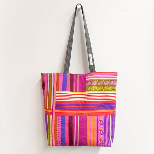 Sunset Pulse Hand Quilted Tote