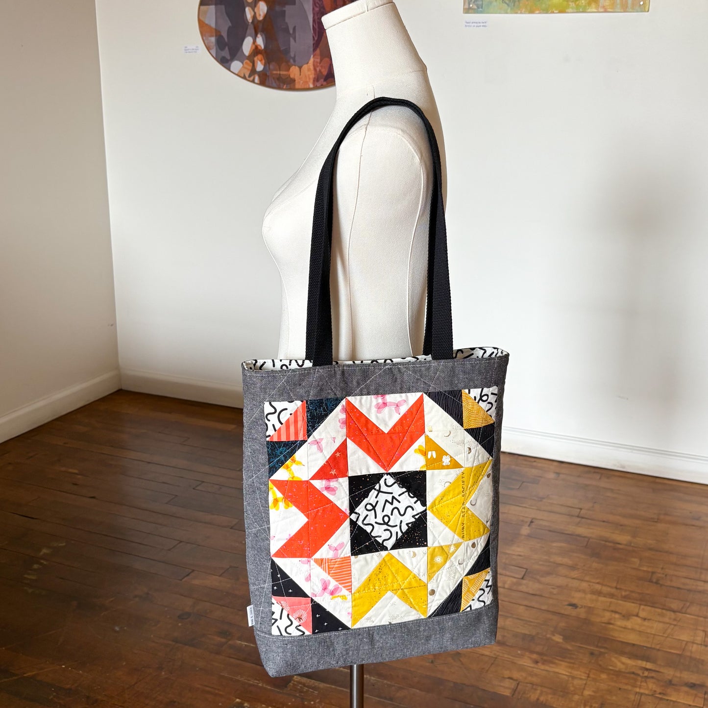 Neon Flashback Quilty Tote