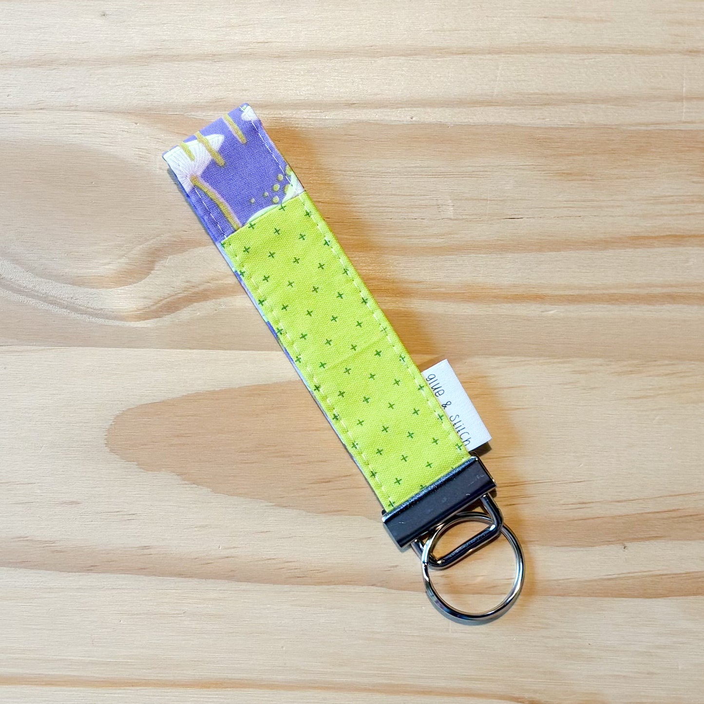 Purple Garden Glow Mushroom Key Fob