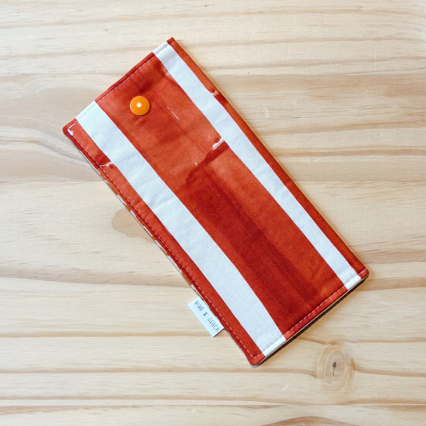 Soft Slim Eye Glass Case in Cayenne Stripes