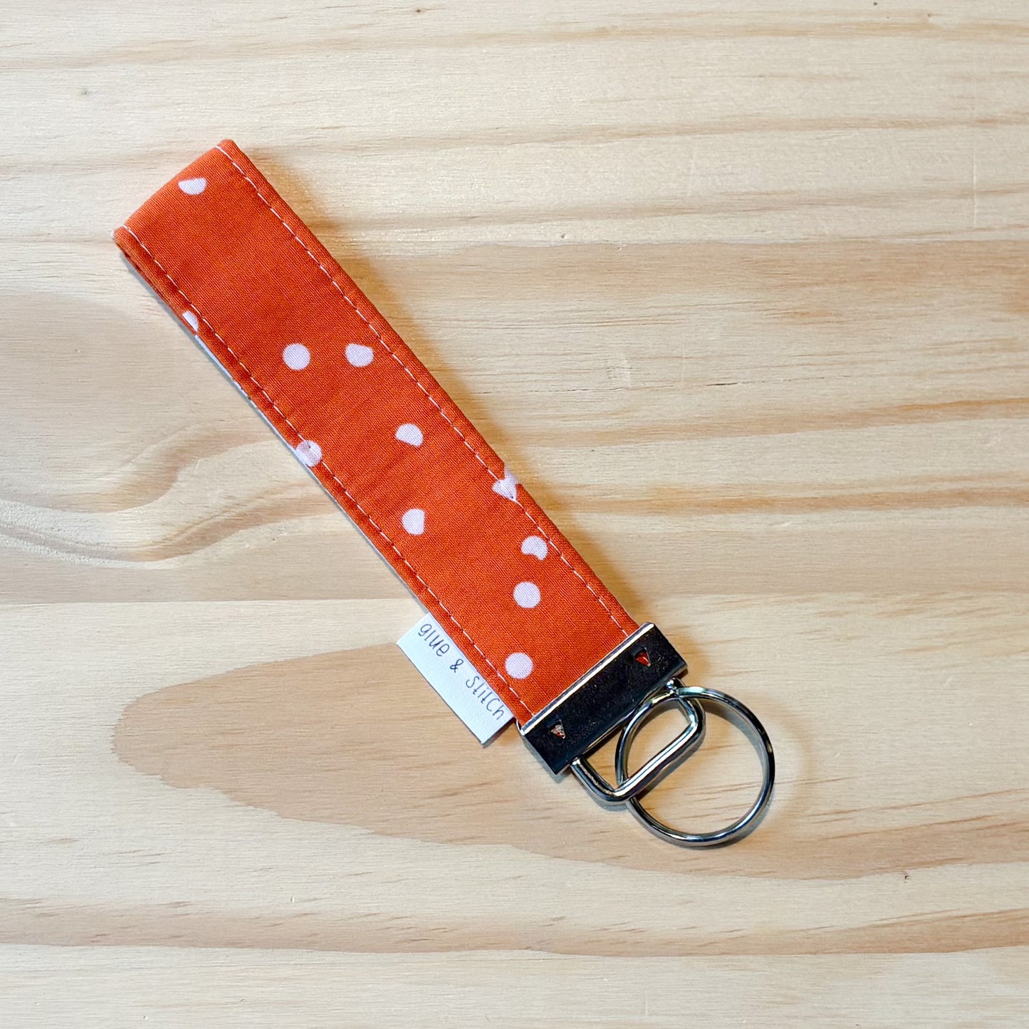 Tiny Orange Mushroom Key Fob