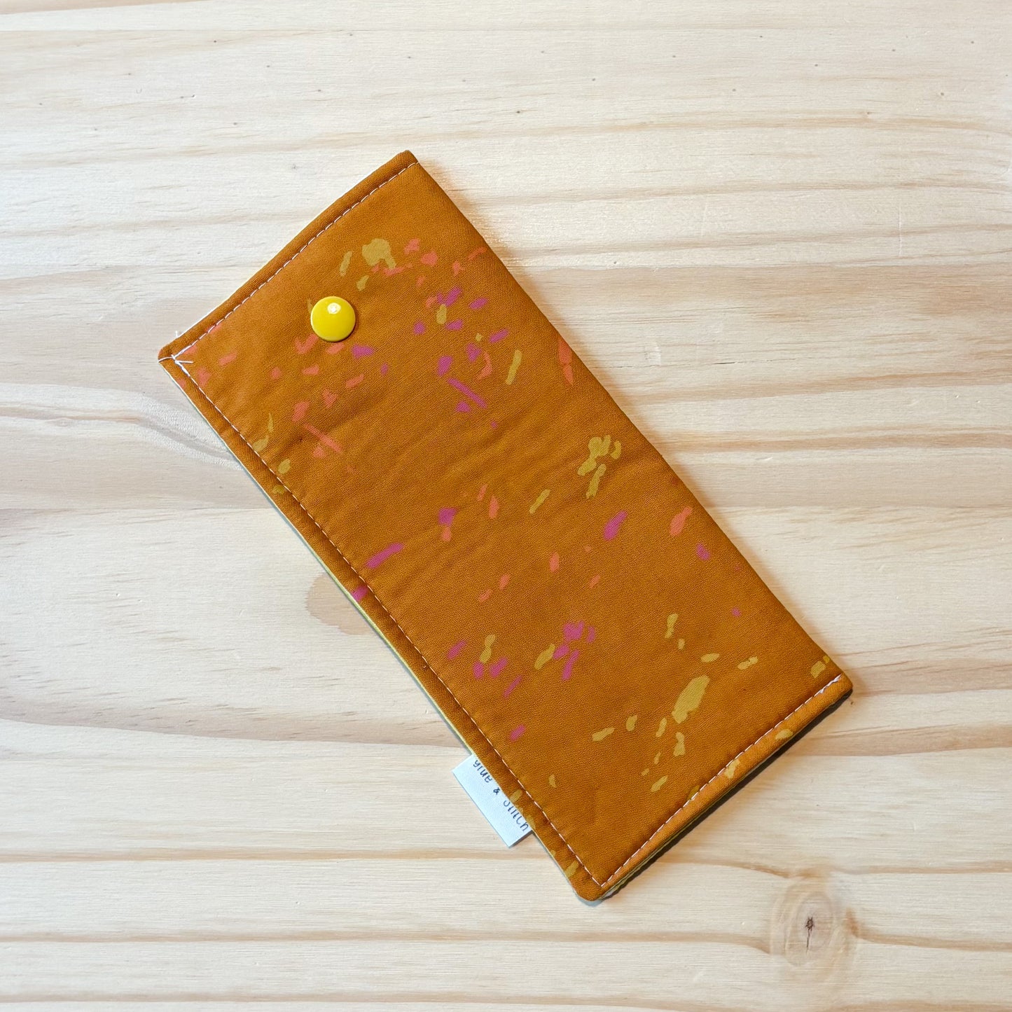 Soft Slim Eye Glass Case in Terracotta Brushstrokes