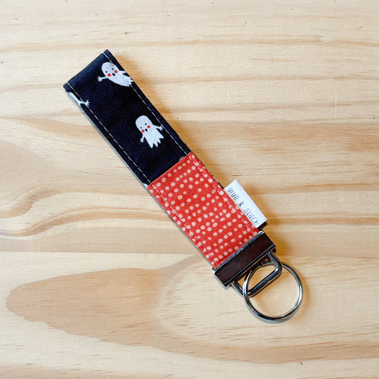 Ghost Party in Black and Red Key Fob