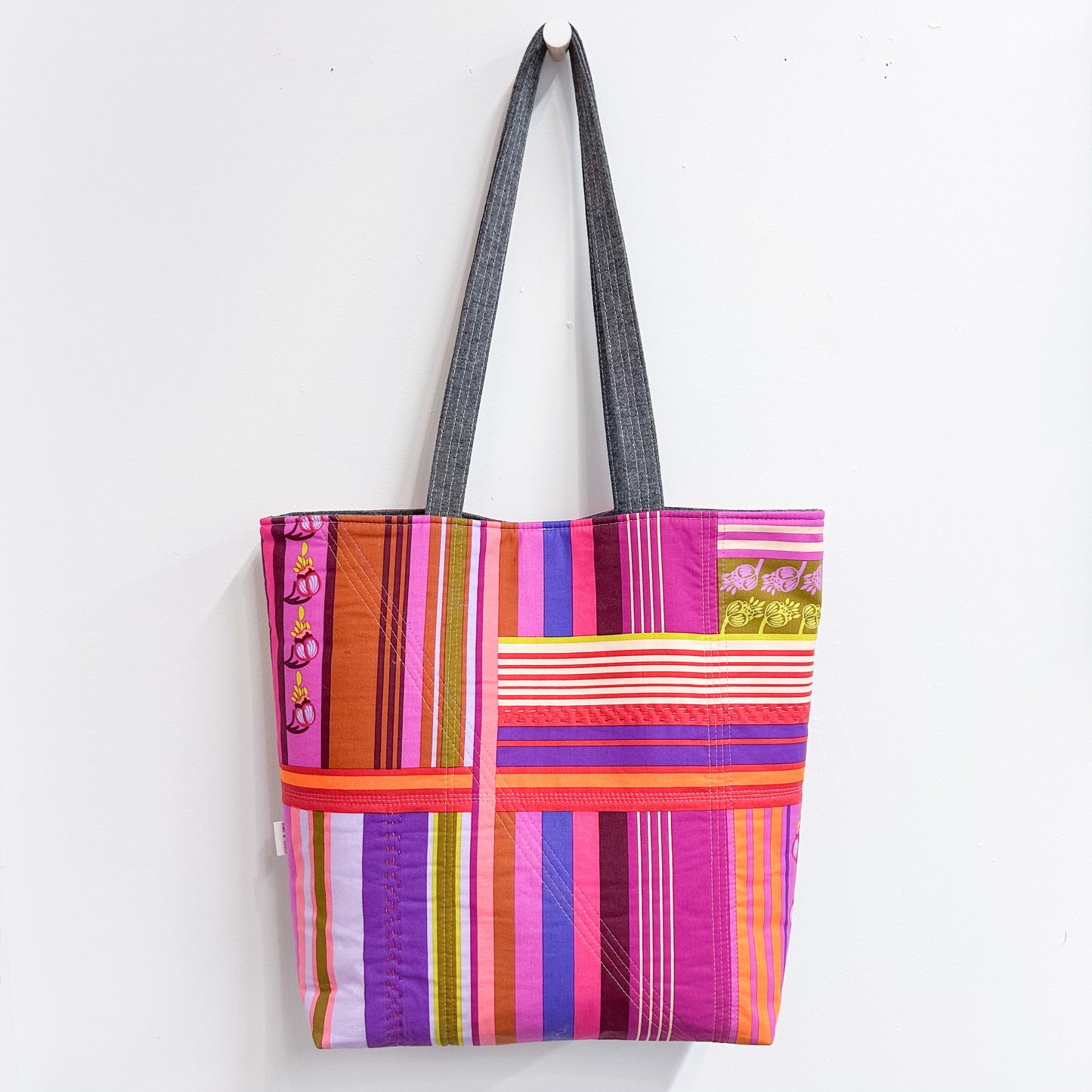 Sunset Pulse Hand Quilted Tote