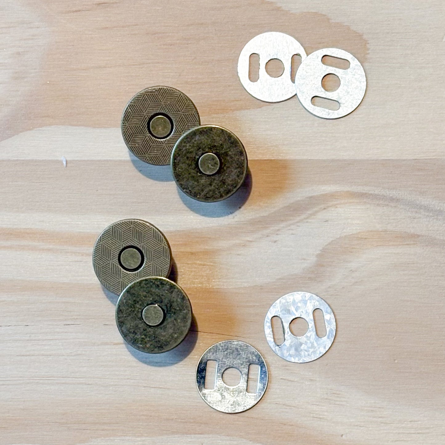 Magnetic Snap with Prongs Bag Making Hardware (Set of 2)