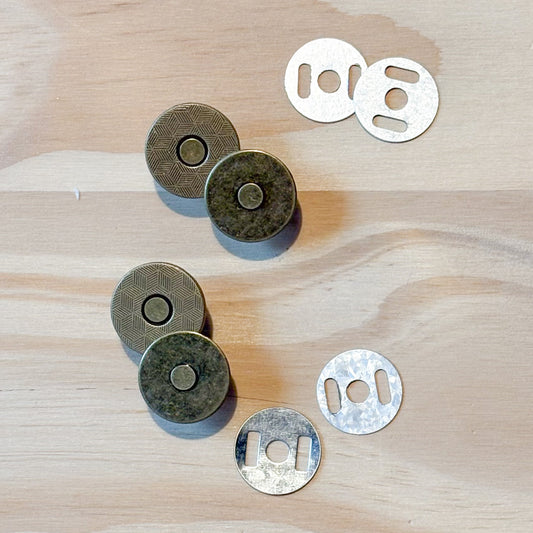 Magnetic Snap with Prongs Bag Making Hardware (Set of 2)