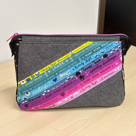 Rainbow Remix Large Quilted Plover Pouch