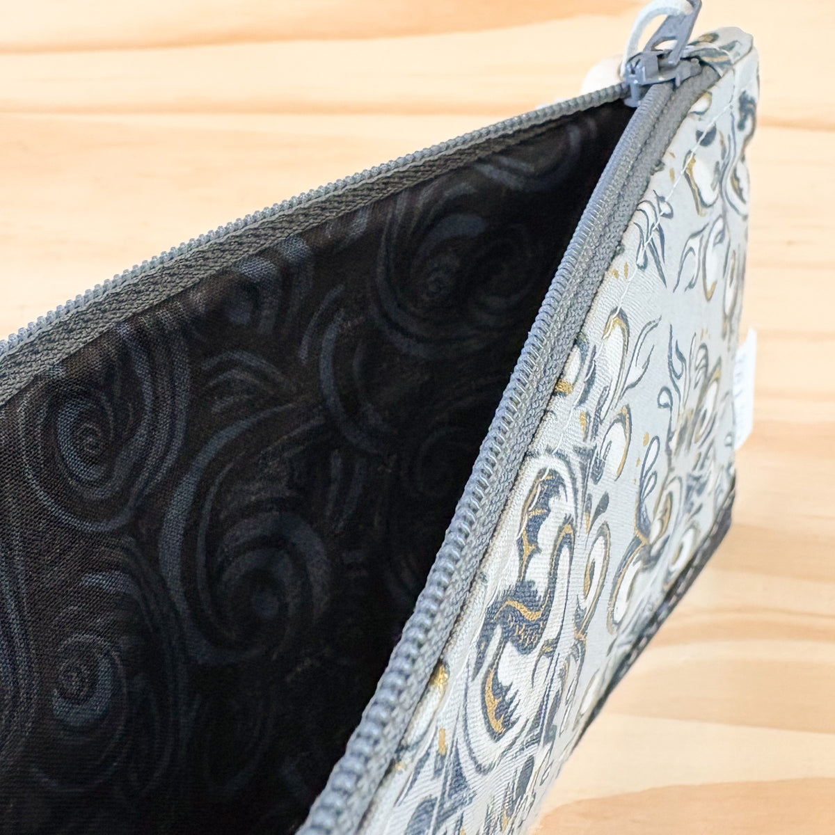 Pop Star Zip Pouch -  Fireglow Gray Dragons