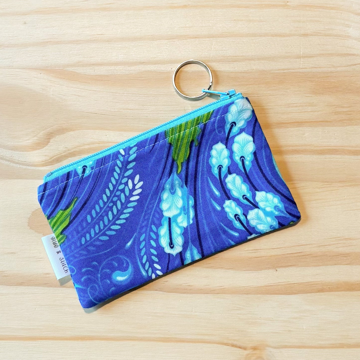 Purple and Turquoise Jelly Fish Coin Pouch