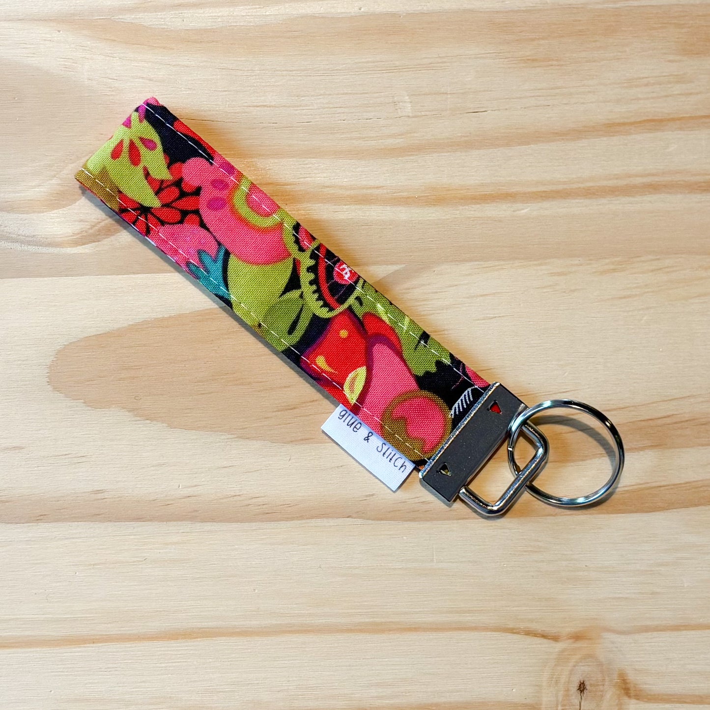 Stitched Warm Rainbow Key Fob