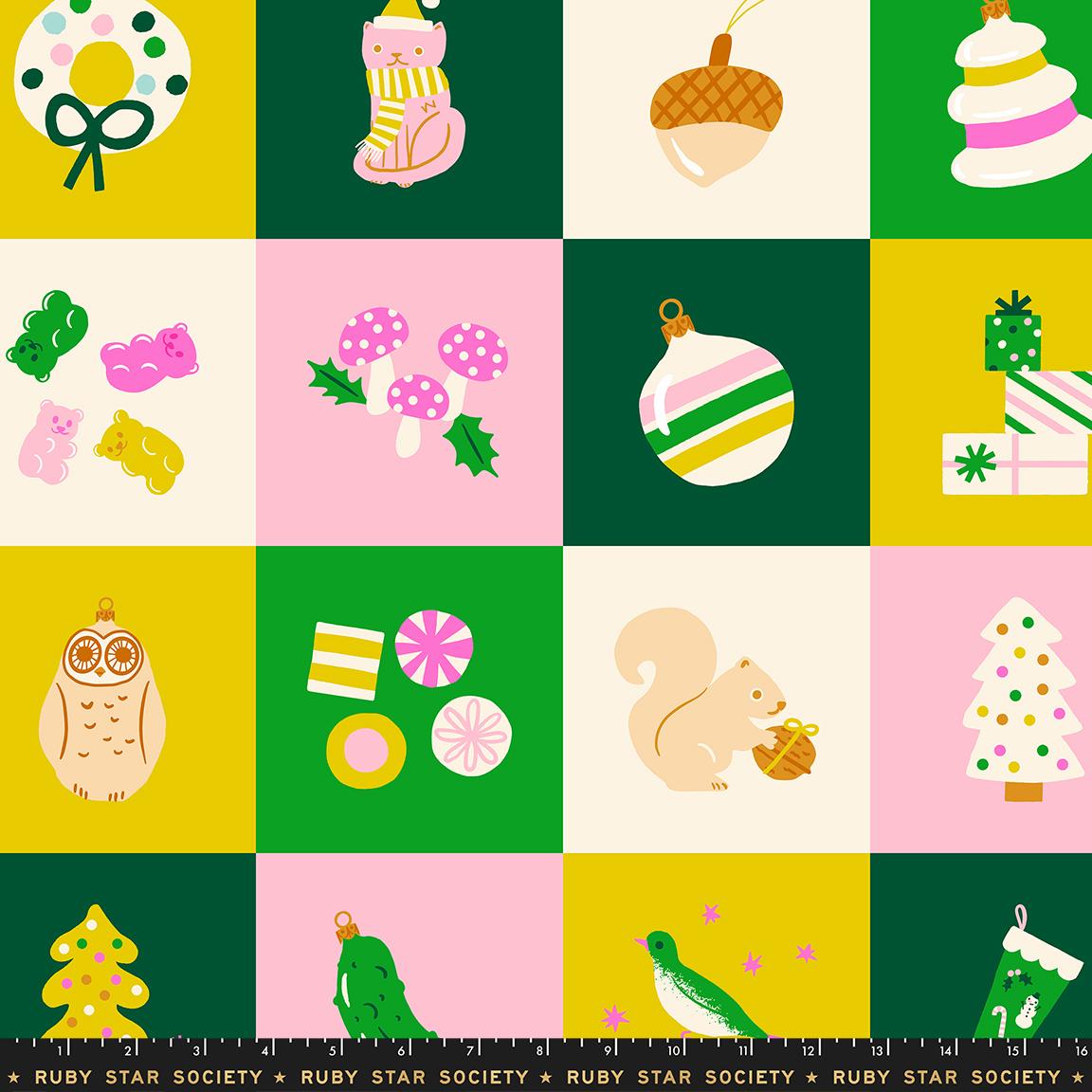 Merry Happy Panel in Verdant by Ruby Star Society