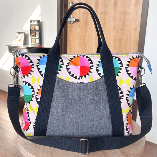 Regular Oxbow Tote in Kaleidoscope Rainbow