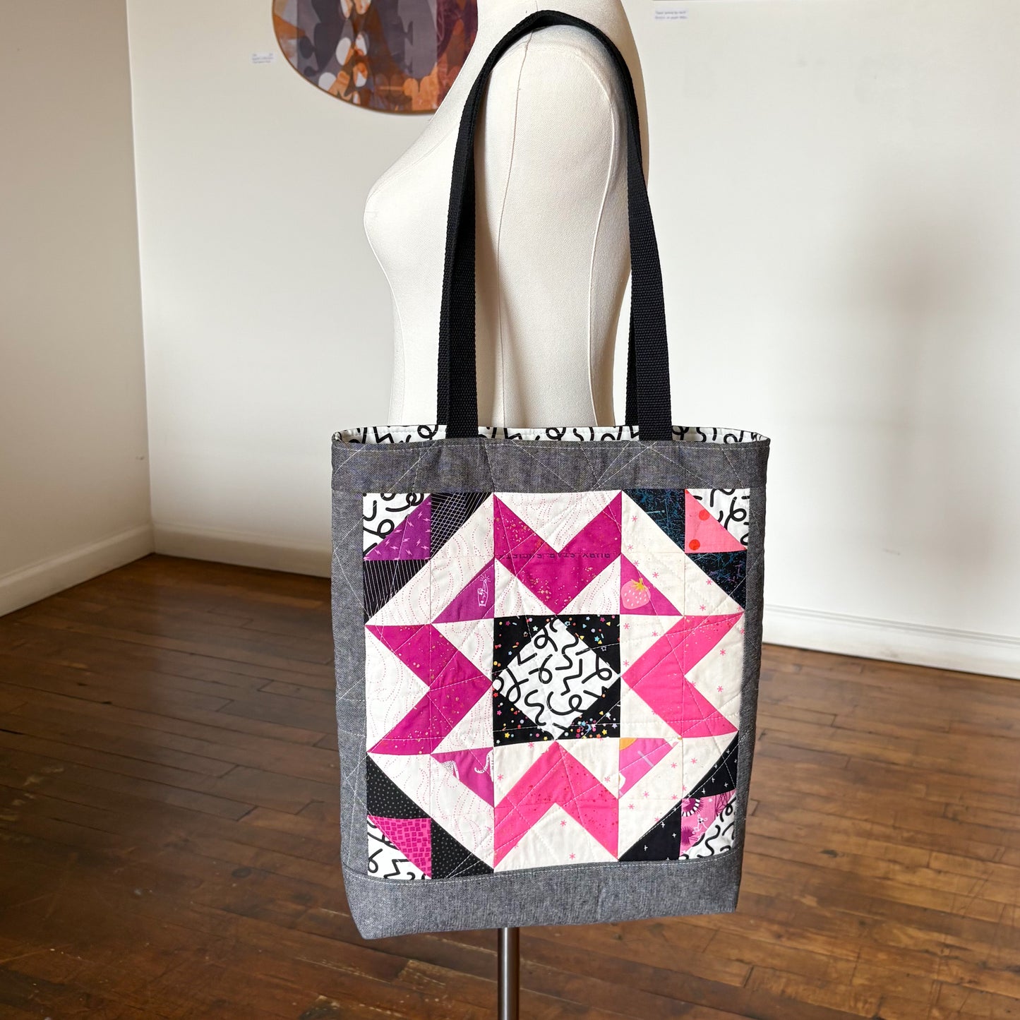 Neon Flashback Quilty Tote