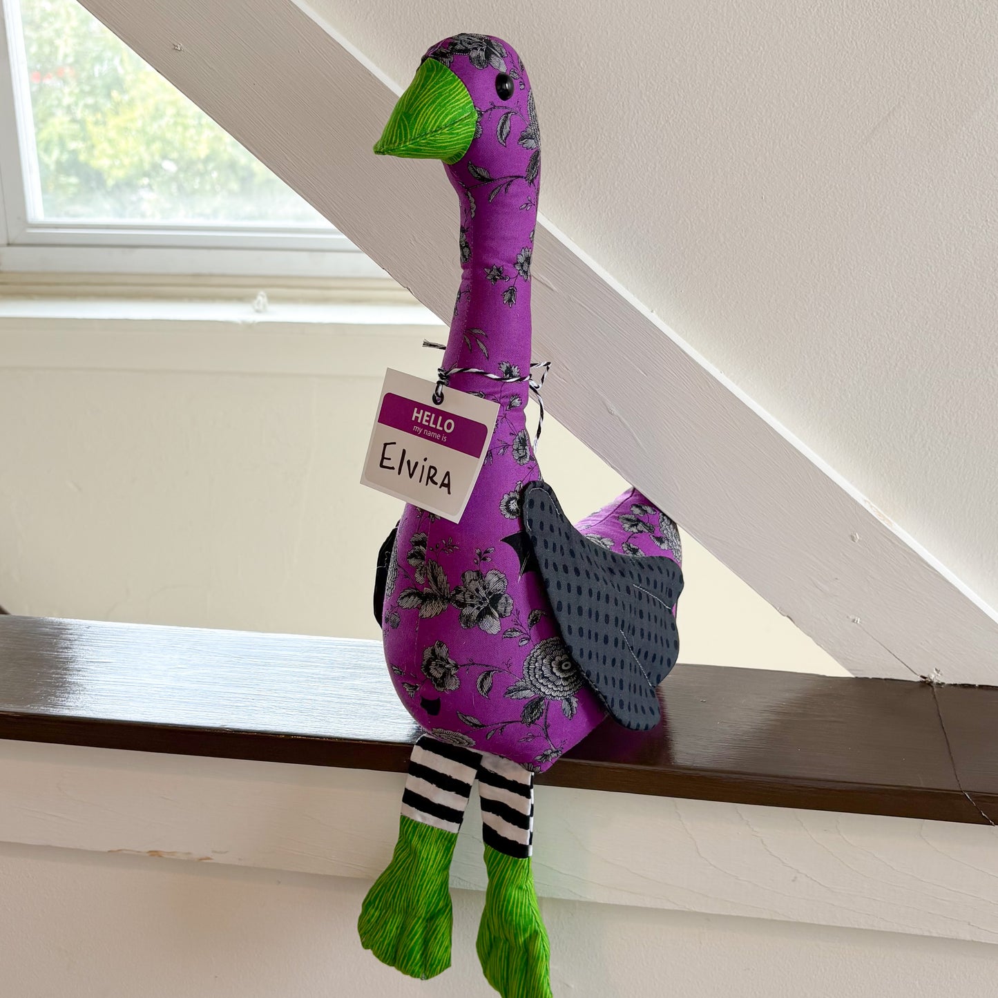 Elvira the Silly Goose – Handmade Halloween Plush Decor