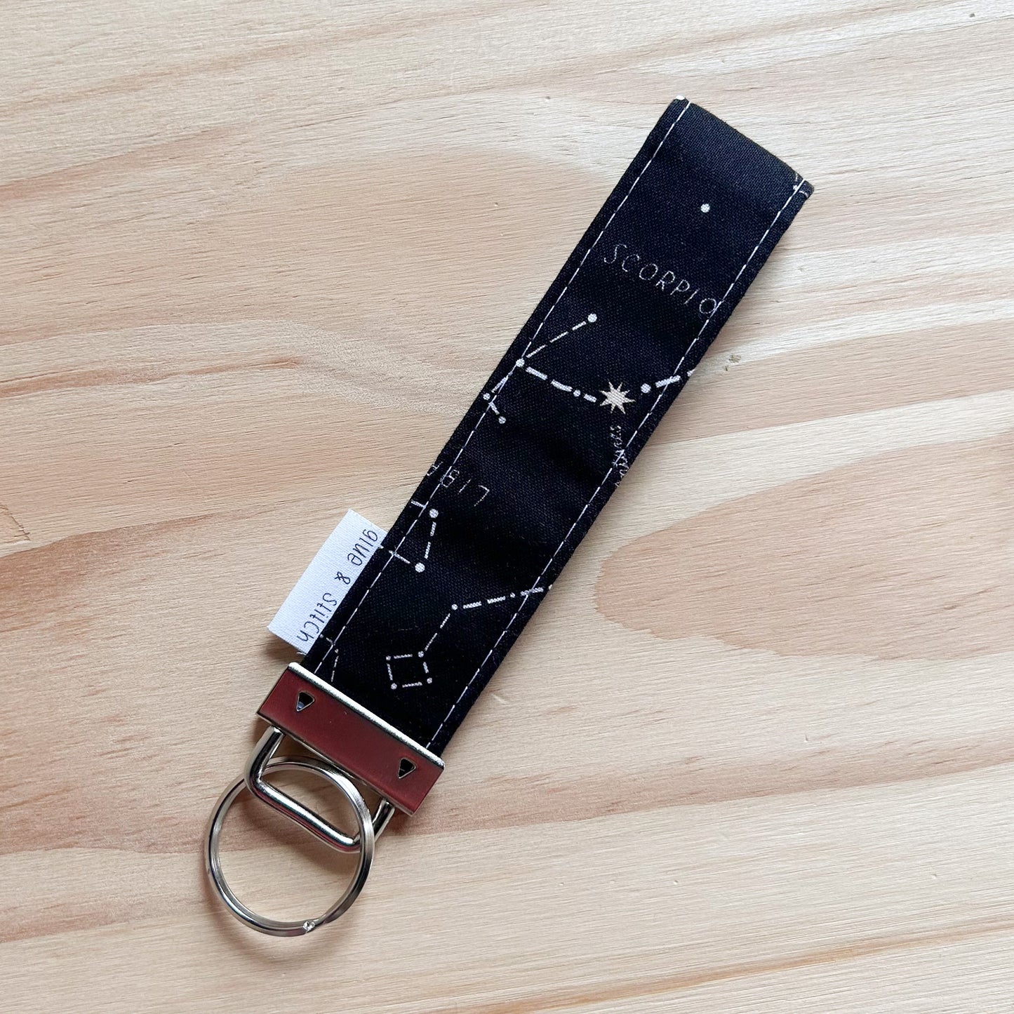 Black Celestial Constellation Key Fob